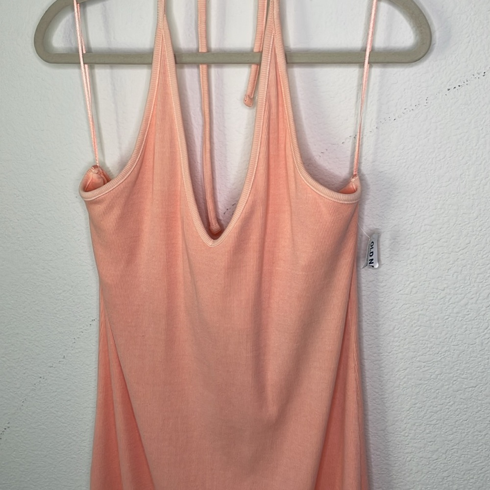 Old Navy Fitted Ribbed Knit Halter MIDI Dress NWT Size XXL - Picture 4 of 11